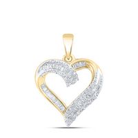 1/4CTW-DIA NK HEART PENDANT