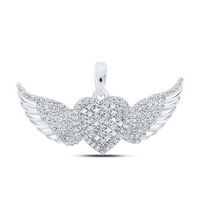 3/8CTW-DIA NK HEART PENDANT