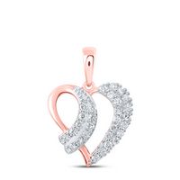 3/8CTW-DIA NK HEART PENDANT