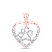 1/3CTW-DIA NK HEART PENDANT