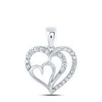 1/3CTW-DIA NK HEART PENDANT
