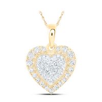 1/4CTW-DIA NK HEART PENDANT
