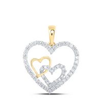 3/8CTW-DIA NK HEART PENDANT