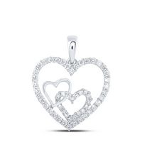 3/8CTW-DIA NK HEART PENDANT