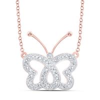 1/4CTW-DIA NK BUTTERFLY NECKLACE
