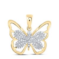 1/5CTW-DIA CN BUTTERFLY PENDANT