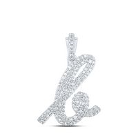 5/8CTW-DIA NK INITIAL &quot;B&quot; PENDANT