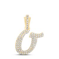 1/3CTW-DIA NK INITIAL &quot;O&quot; PENDANT