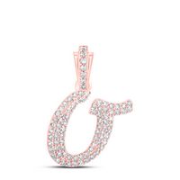 1/3CTW-DIA NK INITIAL &quot;O&quot; PENDANT