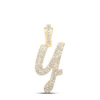 1/2CTW-DIA NK INITIAL &quot;Y&quot; PENDANT