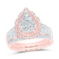 1CTW-DIA NK BRIDAL SET