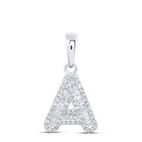 1/3CTW-DIA P1P2 INITIAL &quot;A&quot; PENDANT