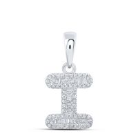 1/3CTW-DIA P1P2 INITIAL &quot;I&quot; PENDANT