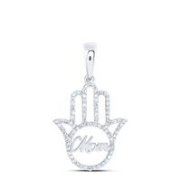 1/3CTW-DIA NK MOM HAMSA PENDANT