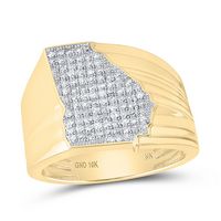 1/2CTW-DIA NK GEORGIA MAP MENS RING