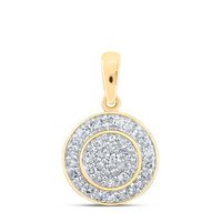 1/3CTW-DIA NK ROUND PENDANT