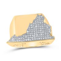 1/2CTW-DIA NK VIRGINIA MAP MENS RING