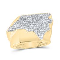 3/4CTW-DIA NK NORTH CAROLINA MAP MENS RING
