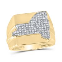 1/2CTW-DIA NK NEW YORK MAP MENS RING