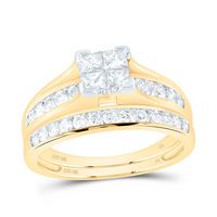 1CT-DIA NK TESSERA INVISIBLE BRIDAL SET