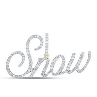3/4CTW-DIA P1 &quot;Snow&quot; INITIAL PENDANT