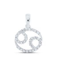 1/3CTW-DIA NK ZODIAC SIGN OF CANCER PENDANT