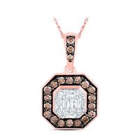 3/8CTW-DIA NKE COGNAC OCTAGON PENDANT