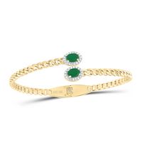 1/5CTW-NAT DIA P1 6X4 MM OV-EM SYNTHETIC BANGLE (60X48MM)