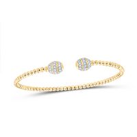 1/4CTW-NAT DIA CN FASHION BANGLE (65X52 MM)