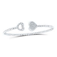 1/3CTW-NAT DIA CN FASHION HEART BANGLE (65X52 MM)