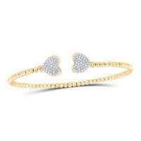 1/3CTW-NAT DIA CN FASHION HEART BANGLE (65X52 MM)