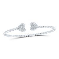 1/3CTW-NAT DIA CN FASHION HEART BANGLE (65X52 MM)