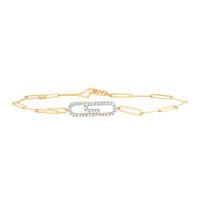 1/4CTW-DIA ANA M FASHION PAPER CLIP BRACELET (7 INCH)