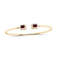 1/4CTW-DIA ANA M 5X3MM EM-RU NAT GEM BANGLE