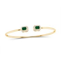 1/4CTW-DIA ANA M 5X3MM EM-EM NAT GEM BANGLE
