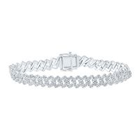 3 1/4CTW-DIA P1 9MM CUBAN MEN%27S BRACELET (8 INCH)
