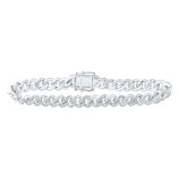 1CTW-DIA P1 8.00MM CUBAN MEN%27S BRACELET (8 INCH)