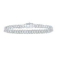 2 1/5CTW-DIA P1 8.00MM CUBAN MEN%27S BRACELET (8 INCH)