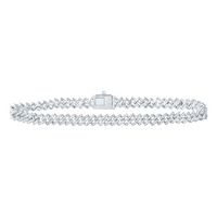 2 1/3CTW-DIA P1 6MM CUBAN MEN%27S BRACELET (8 INCH)