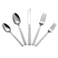 Lorren Home Trends 20 Piece Stainless Steel Flatware Set, Service for 4, Dishwasher Safe