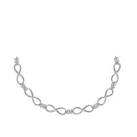 10K White Gold Round Diamond Fashion Bracelet 0.25 Cttw