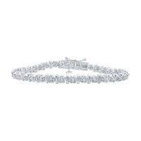 Sterling Silver Round Diamond Tennis Bracelet 0.25 Cttw