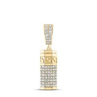 10K Yellow Gold Diamond Urn Pendant 1 Cttw