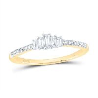 14K Yellow Gold Diamond Ring 0.20 Cttw