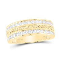 10K Yellow Gold Diamond Men%27s Band 1 Cttw