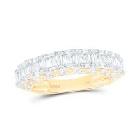 10K Yellow Gold Diamond Men%27s Band 1 Cttw