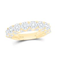 10K Yellow Gold Diamond Men%27s Band 1 Cttw