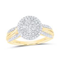 10K Yellow Gold Natural Diamond Ring 0.50 Cttw