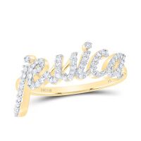 10K Yellow Gold Natural Diamond Jessica Ring 0.25 Cttw