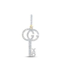 10K Yellow Gold Natural Diamond Men%27s Charm 0.50 Cttw